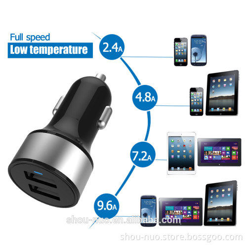 larger capacity car usb charger with cable